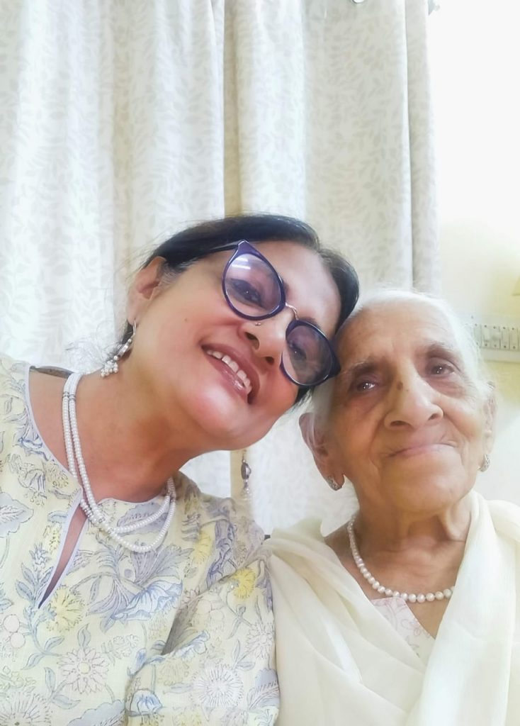 Raveena Suri and his mother Harbhajan Kaur 